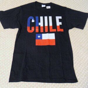 Vintage CHILE T-Shirt S Bold Flag Graphic Latin Heritage Y2K Streetwear Flagcore